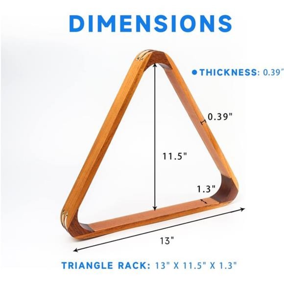 Solid Wood Billiard 8-Ball Triangle / 9-Ball Diamond Pool Ball Racks for 2-1/4" - Picture 5 of 6